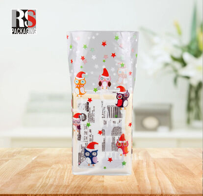 kaufen Anpassung Stand Up Tasche Kreuzblock Bodenbeutel Cellophane Clear Treat Poly Plastikbeutel Quadrat Bodenbeutel Online-Herstellung